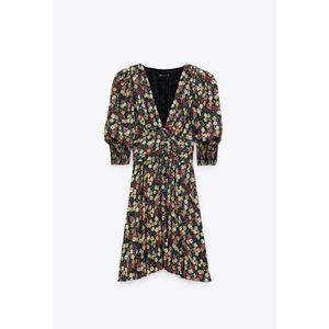 Zara | Printed Shoulder Pad Dress | Size L
